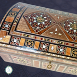 2 Layers Marquetry Handmade Lock Box