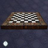 Wooden Handmade Chess and Backgammon Set