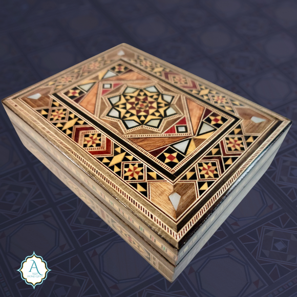 Small Mother of Pearl Syrian Mosaic Box