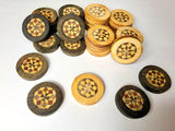 30 pieces of Handmade Backgammon Checkers for Backgammon Board