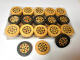 30 pieces of Handmade Backgammon Checkers for Backgammon Board